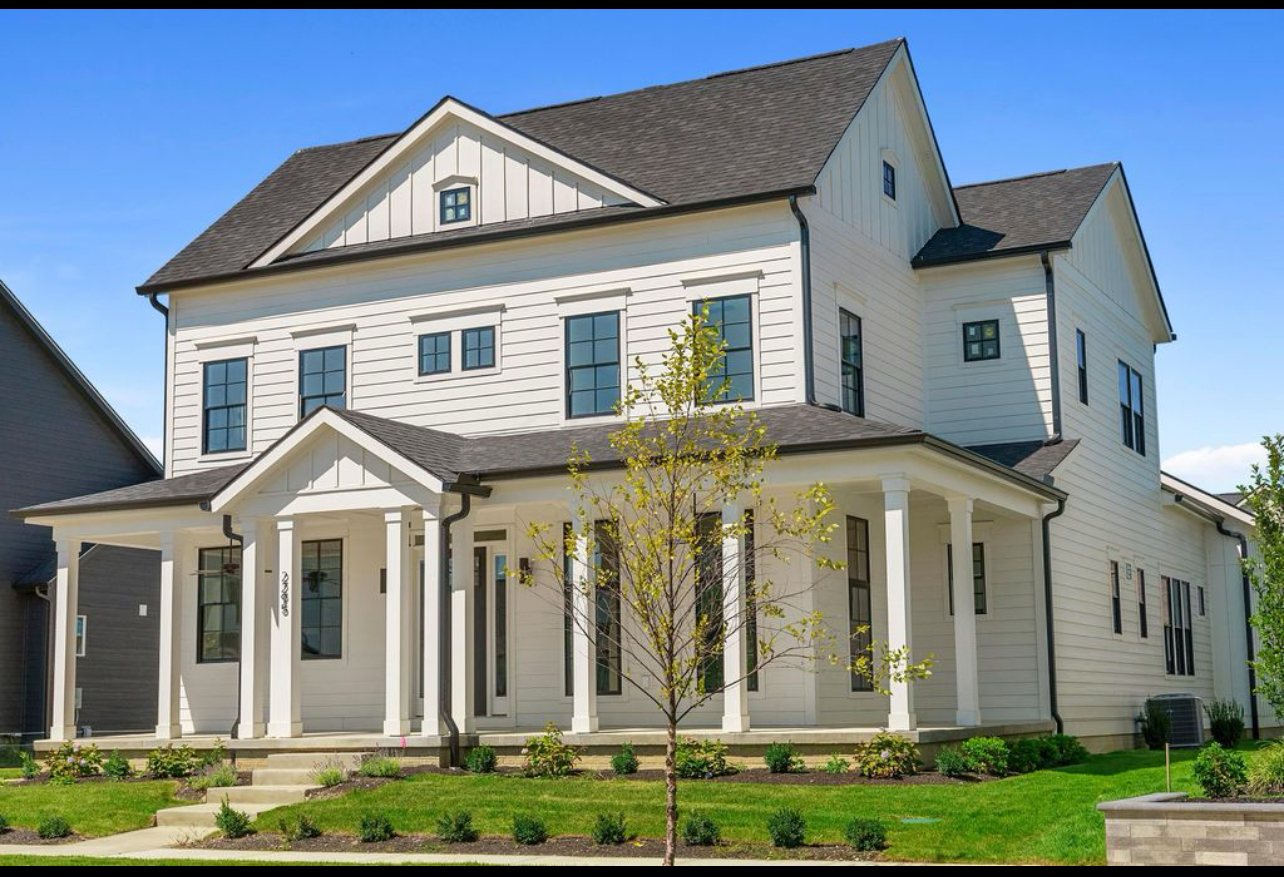 Front architectural detail by Three A Homes