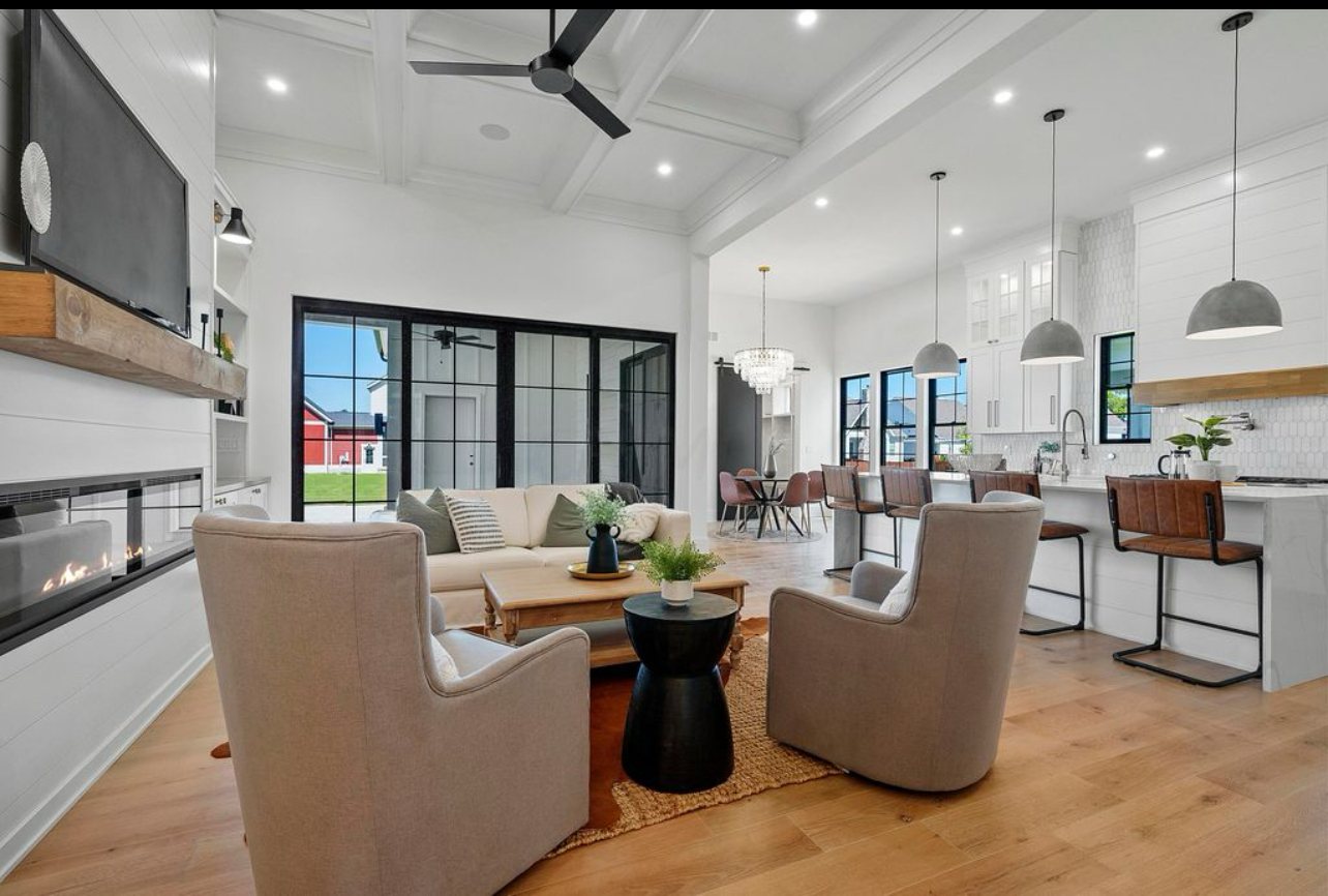 Open great room by Three A Homes